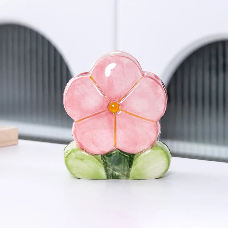 Tulip Flower Ceramic Brush Holder