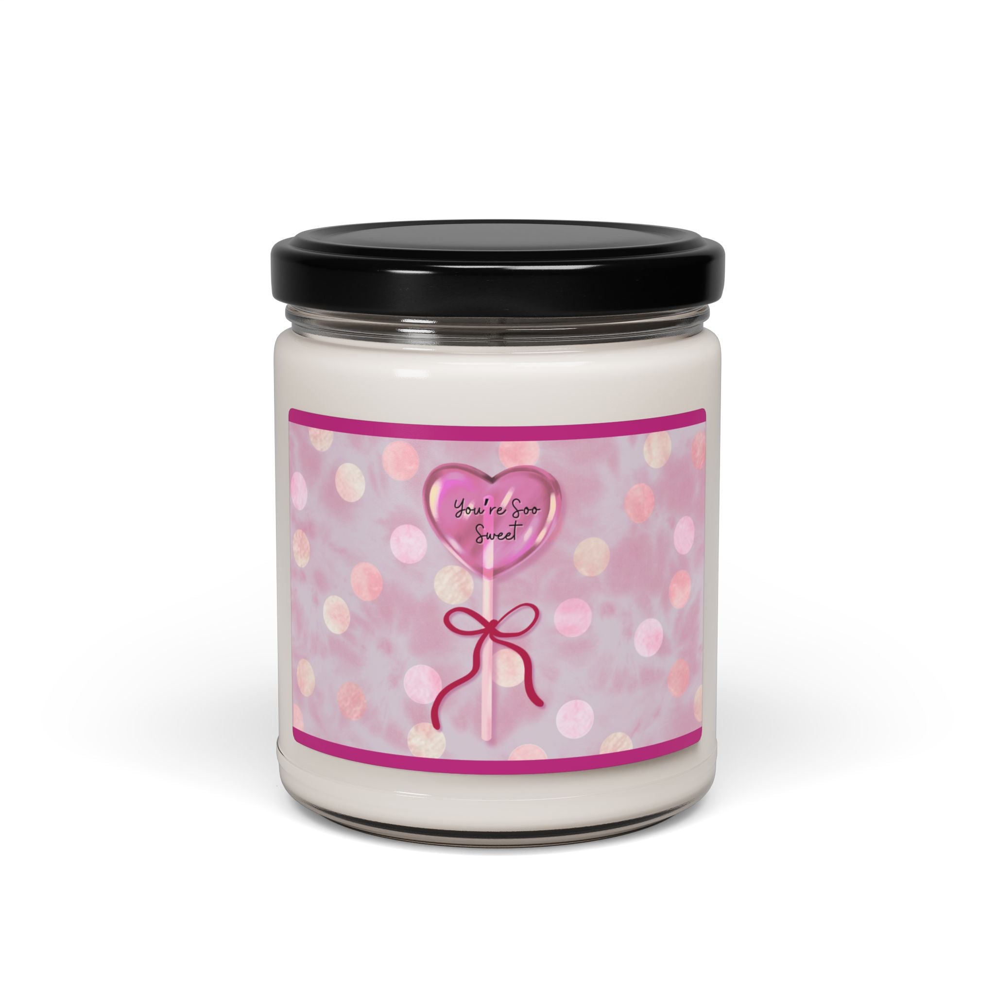 Valentine's Heart Lolipop Scented Soy Candle— Scented 9oz