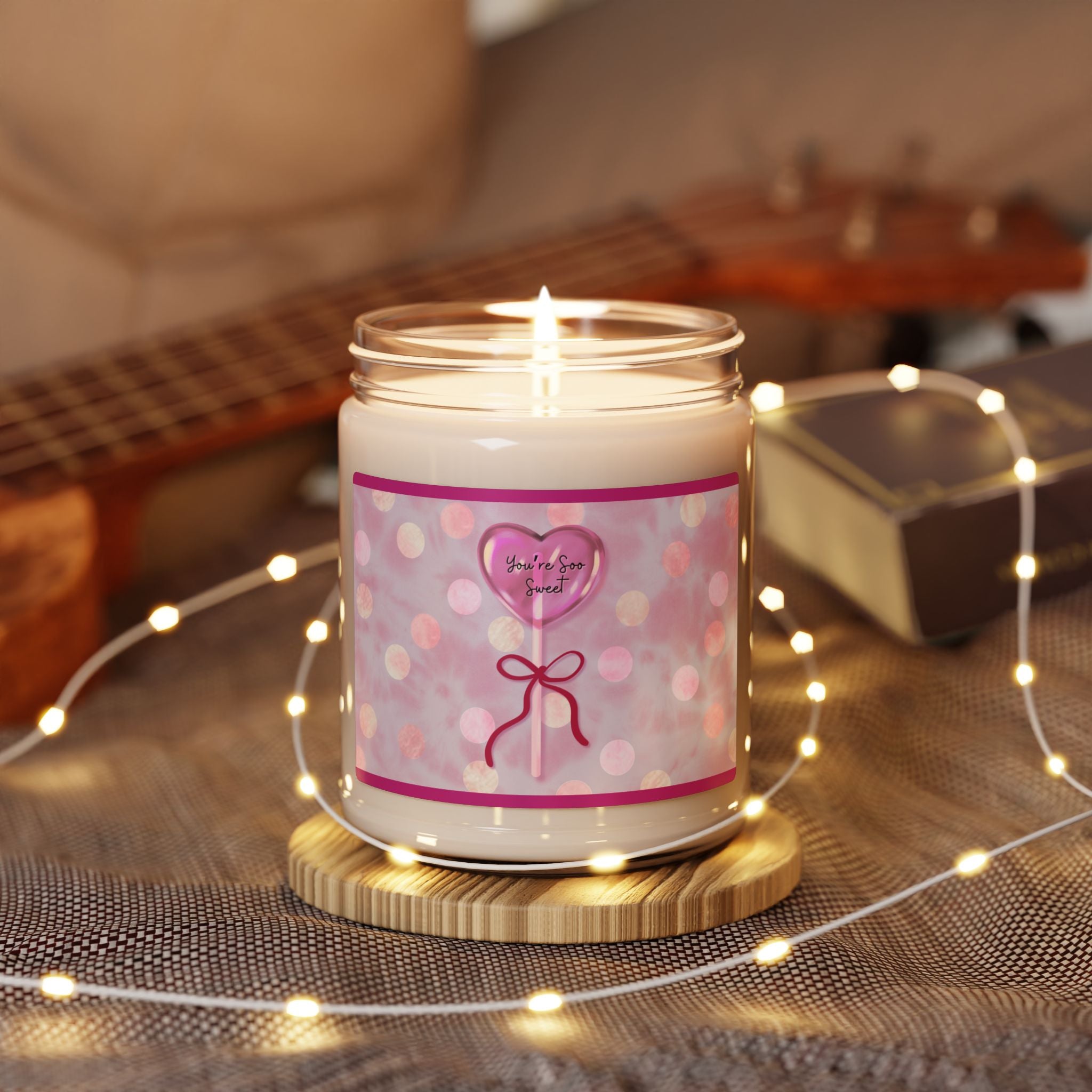 Valentine's Heart Lolipop Scented Soy Candle— Scented 9oz